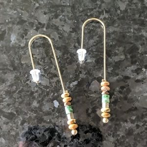 NWOT Natural Stone and Copper Earrings